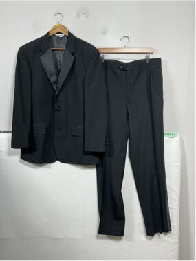 Men’s Excellent Gerald Austin Black 2 Pc Tuxedo Suit Jacket 42 Pants 36 In